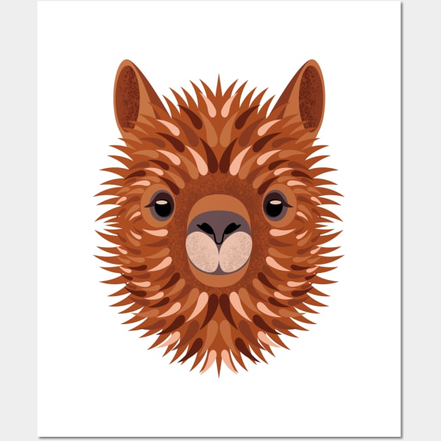 Alpaca serious portrait Wall Art by Julia_Faranchuk